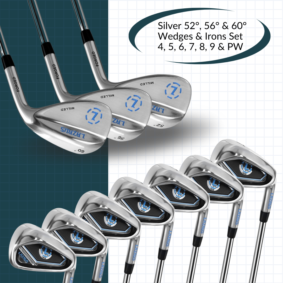 Lazrus Golf Wedges Set or Individual - Forged 52, 56, 60 | Gap, Sand, Lob Wedge (Right or Left Hand)